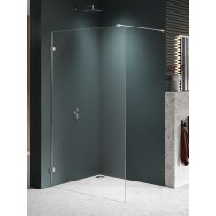 New Trendy Avexa Nickel Brushed ścianka prysznicowa walk-in 160 cm nikiel szczotkowany/szkło przezroczyste EXK-8645