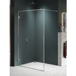 New Trendy Avexa Nickel Brushed ścianka prysznicowa walk-in 120 cm nikiel szczotkowany/szkło przezroczyste EXK-8653