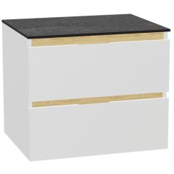 Set corps de meuble Excellent Tuto 2.0 MLEX.2172.600.WHBL, plan de travail suspendu Excellent Tuto 2.0 MLEX.2116.600.MA, MLEX.2151.600.01.WH
