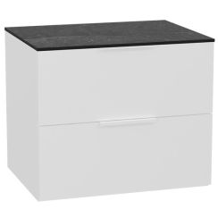 Set corps de meuble Excellent Tuto 2.0 MLEX.2172.600.WHBL, plan de travail suspendu Excellent Tuto 2.0 MLEX.2116.600.MA, MLEX.2151.600.02.WH