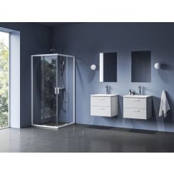 Ravak Blix II cabine de douche 80x80 cm carrée blanc mat/verre transparent 1LM40E00Z1