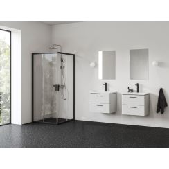 Ravak Blix II cabine de douche 90x90 cm carrée noir mat/verre transparent 1LM70300Z1