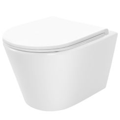 Rea Tito cuvette wc avec abattant à descente lente suspendue oui blanc brillant REA-C6800