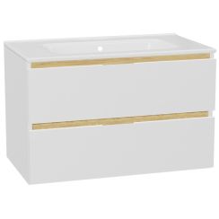 Set corps de meuble Excellent Tuto 2.0 MLEX.2172.800.WHBL, lavabo Excellent Pik CEEX.6517.800.WH, MLEX.2151.800.01.WH