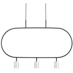Altavola Design Luna lampe suspendue 3x3 W noir-argenté LPL338-SL