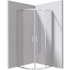 Deante Funkia Evo cabine de douche 90x90 cm semi-circulaire chrome brillant/verre transparent KYP_0099P