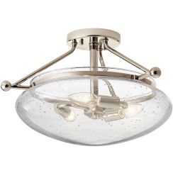 Quintiesse Belle plafonnier 3x40 W nickel QN-BELLE-SF-PN