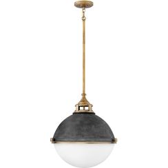 Quintiesse Fletcher lampe suspendue 2x60 W blanc-laiton QN-FLETCHER-P-M-AZ