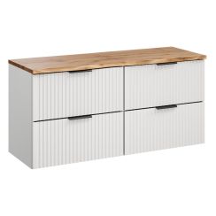 Set armoire Comad Adel White ADEL WHITE 82-60-B-2S, plan de travail suspendu Comad Nature Wotan NATURE WOTAN 89-120-46 M