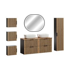 Set miroir Comad Apollo 2 LUSTRO APOLLO 2 900X700, armoire Comad Xilo XILO BLACK WOTAN 80-01-D-1D, XILO BLACK WOTAN 82-60-D-2S, NATURE WOTAN 89-120-46 M, XILO BLACK WOTAN 83-01-D-1D, UM-6252SMILE40DP