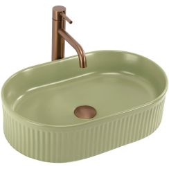 Rea Vanda lavabo 49x31 cm ovale à poser vert REA-U3612