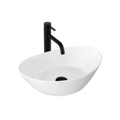 Rea Kate lavabo 45x27 cm ovale à poser blanc brillant REA-U6802
