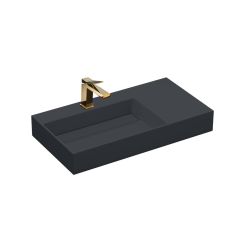 Rea Archi lavabo 89.5x48 cm rectangulaire à poser gris/pierre mat REA-U4304