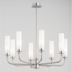 Argon Preston lampe suspendue x7 W blanc-nickel 5083
