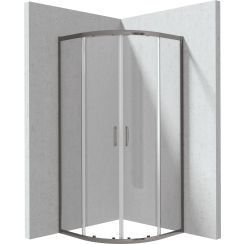Deante Funkia Evo cabine de douche 90x90 cm semi-circulaire graphite /verre transparent KYP_D099P