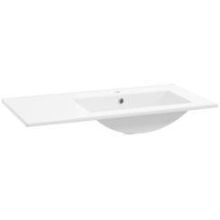 Defra Plan lavabo 91x46 cm rectangulaire de meuble blanc brillant 1729