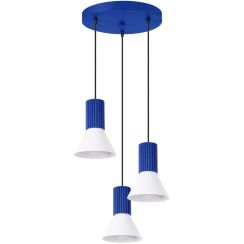Sollux Lighting Estria lampe suspendue 3x10 W blanc-bleu SL.1875