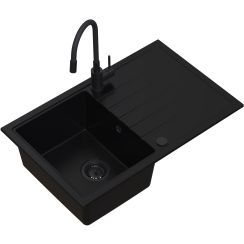 Ruvetti Maxi+ évier avec mitigeur noir/noire LP_3200_MX7950FB_W