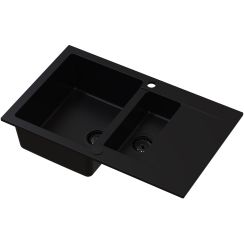 Ruvetti Signum évier en granit 79x49.5 cm noir 3001S_FB1560_W