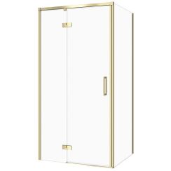 Cersanit Larga cabine de douche 100x90 cm doré mat/verre transparent S601-489