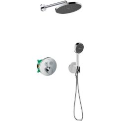 Set mitigeur bain-douche Hansgrohe ShowerSelect 15743000, douche à effet de pluie Hansgrohe Activera S 28056000, 26888000, 27413000, 01800180, 28276000, 28033000
