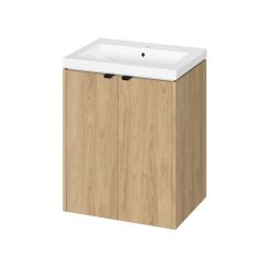 Cersanit Ovida lavabo avec meuble 60 cm chêne S4047-005