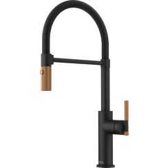 Franke Maris Stripes mitigeur de cuisine sur pied noir-cuivre 115.0747.680