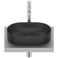 Roca Meridian lavabo 46x36.5 cm ovale à poser noir mat A327748080