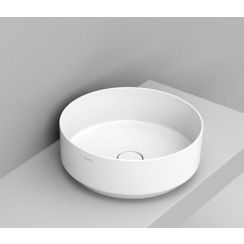 Ceramica Dolomite Noemi lavabo 44x44 cm ronde à poser blanc brillant D310501