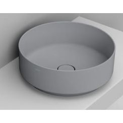 Ceramica Dolomite Noemi lavabo 44x44 cm ronde à poser gris/pierre mat D310545