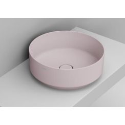 Ceramica Dolomite Noemi lavabo 44x44 cm ronde à poser rose mat D310565