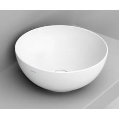Ceramica Dolomite Noemi lavabo 44x44 cm ronde à poser blanc mat D310641
