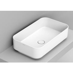 Ceramica Dolomite Noemi lavabo 64x38.5 cm rectangulaire à poser blanc mat D311201
