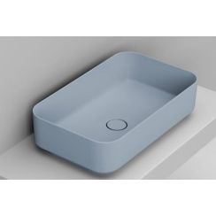 Ceramica Dolomite Noemi lavabo 64x38.5 cm rectangulaire à poser bleu D311271