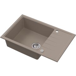 Ruvetti Axel évier en granit 78x50 cm beige 3001AX_BE160XL_W