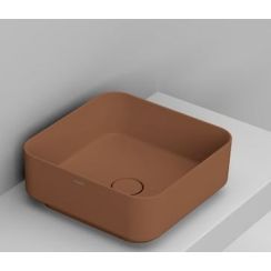 Ceramica Dolomite Noemi lavabo 40x40 cm carrée à poser marron/beige mat D311775