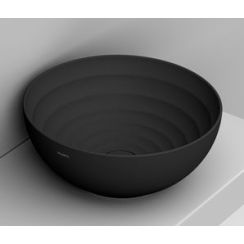 Ceramica Dolomite MOVE lavabo 44x44 cm ronde à poser noir mat D310781