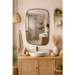 Baltica Design Stone Calm miroir 60x90 cm noir 5904107932941