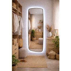 Baltica Design Stone Calm miroir 50x155 cm avec éclairage noir 5904107932576
