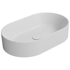 GSI Kube X lavabo 60x37 cm ovale à poser blanc mat 945809