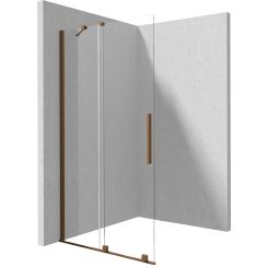 Deante Prizma paroi de douche walk-in 120 cm marron brossé/verre transparent KTJ_C32R