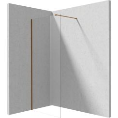 Deante Prizma paroi de douche walk-in 80 cm marron brossé/verre transparent KTJ_C38P