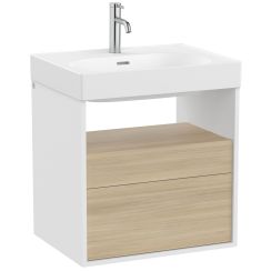 Roca Meridian armoire 60x46x56.5 cm sous-lavabo suspendu blanc-chêne A858106607