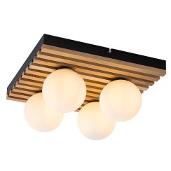Rabalux Noxelle plafonnier 4x5 W noir-bois 71462