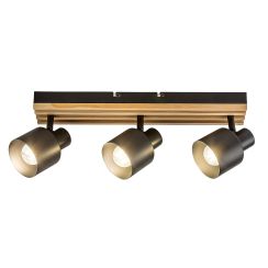 Rabalux Noxelle plafonnier 3x10 W noir-bois 73422