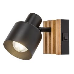 Rabalux Noxelle applique murale 1x10 W noir-bois 73420