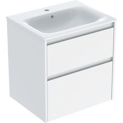 Geberit Selnova Square lavabo avec meuble 60 cm blanche 504.138.01.1