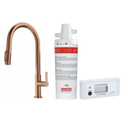 Set mitigeur de cuisine Franke Maris Slim Clear Water J Pull-Out 120.0736.602, filtre sous évier Franke Clear Water 133.0284.025