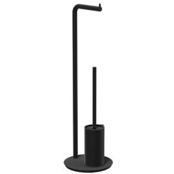 Excellent Fido porte-papier toilette avec brosse wc noir DOEX.1417BL