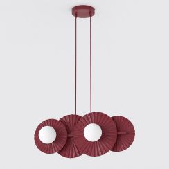Emibig Umbra lampe suspendue 4x8 W bordeaux 1729/4